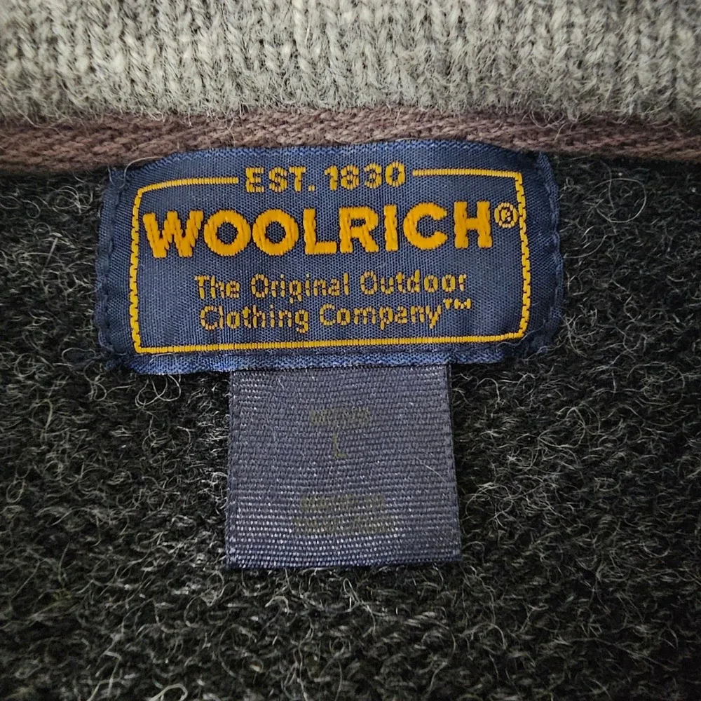 Woolrich Crewneck Sweater Large Dark Grey Heather Gorpcore Heritage Preppy